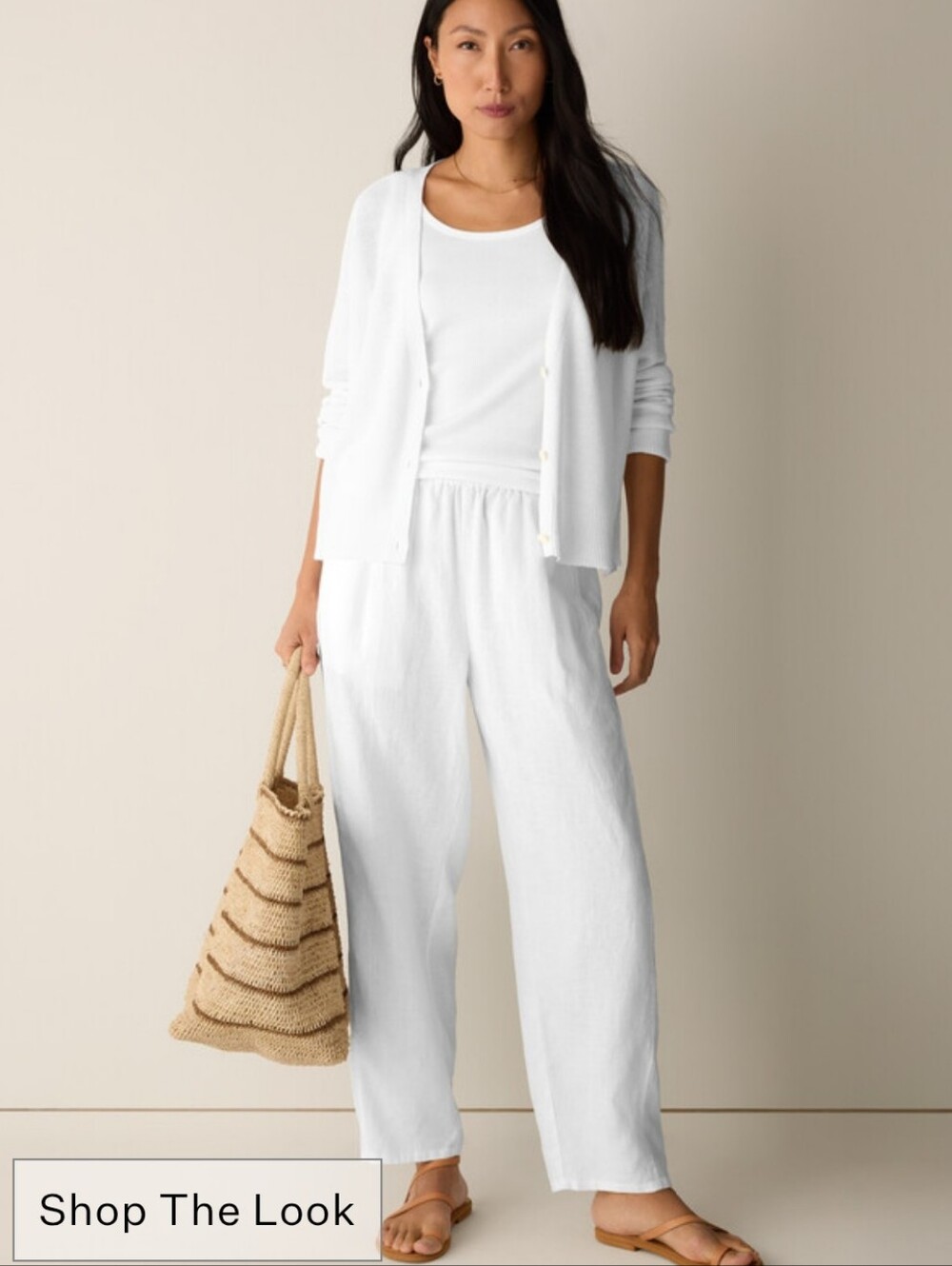 Eileen Fisher Organic Linen Pleated Lantern/ Barrel Pant